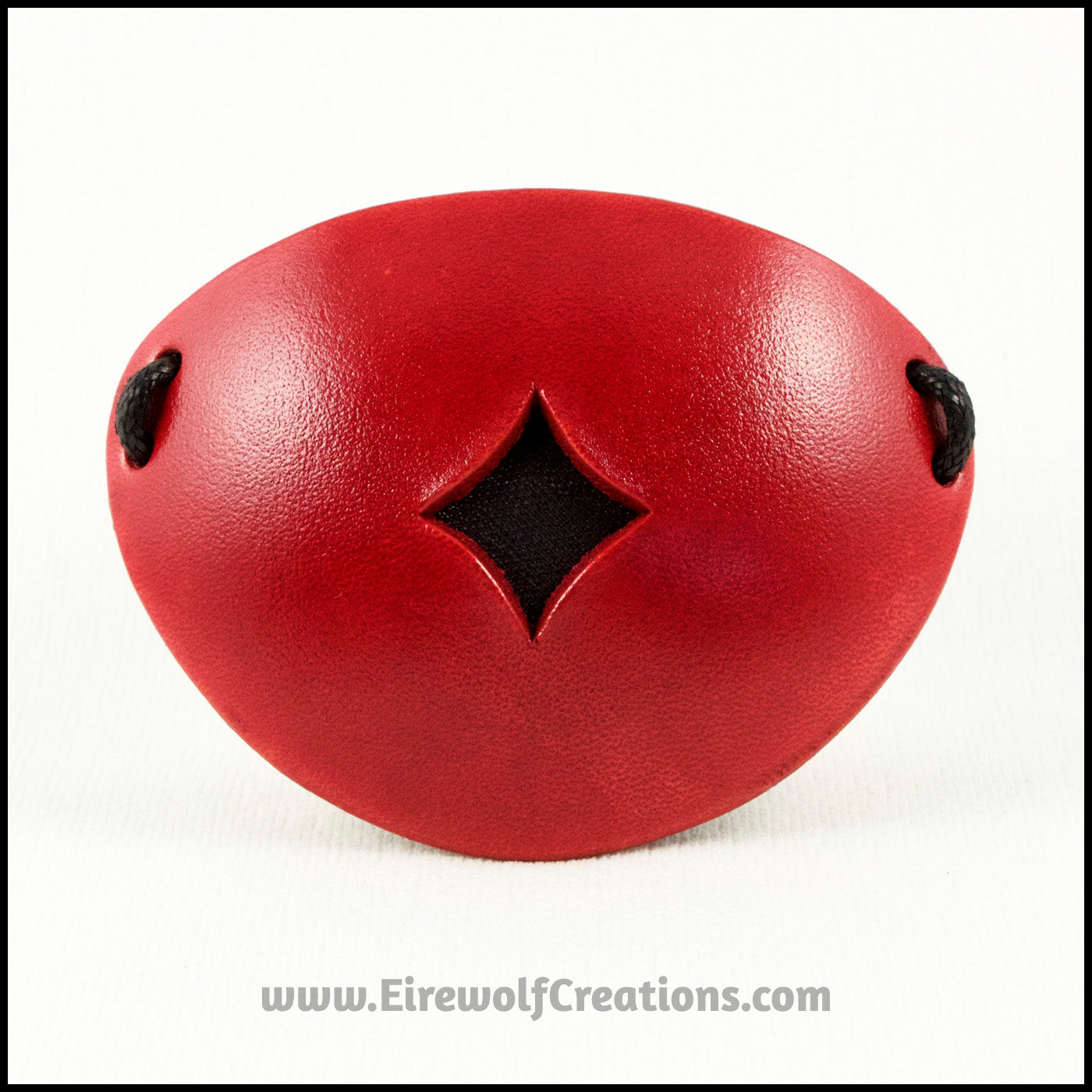 See-through Playing Card Eye Patches, red leather heart, diamond, club, or spade handmade masquerade, magician, larp, Halloween, or pirate cosplay costume