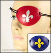 Fleur-de-Lis pirate eyepatch handmade leather eye patch Halloween masquerade costume Mardi Gras heraldry