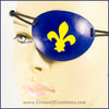 Fleur-de-Lis pirate eyepatch handmade leather eye patch Halloween masquerade costume Mardi Gras heraldry