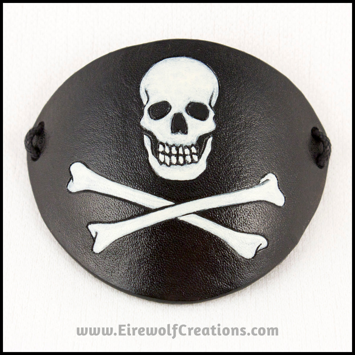 Jolly Roger Pirate Eye Patch skull and crossbones leather masquerade  costume cosplay