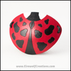 Ladybug eyepatch cute pirate leather eye patch costume handmade masquerade kawaii ladybird