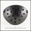 See-Through Perforated handmade leather eye patch with an industrial look for pirate cosplay masquerade costume or larp
