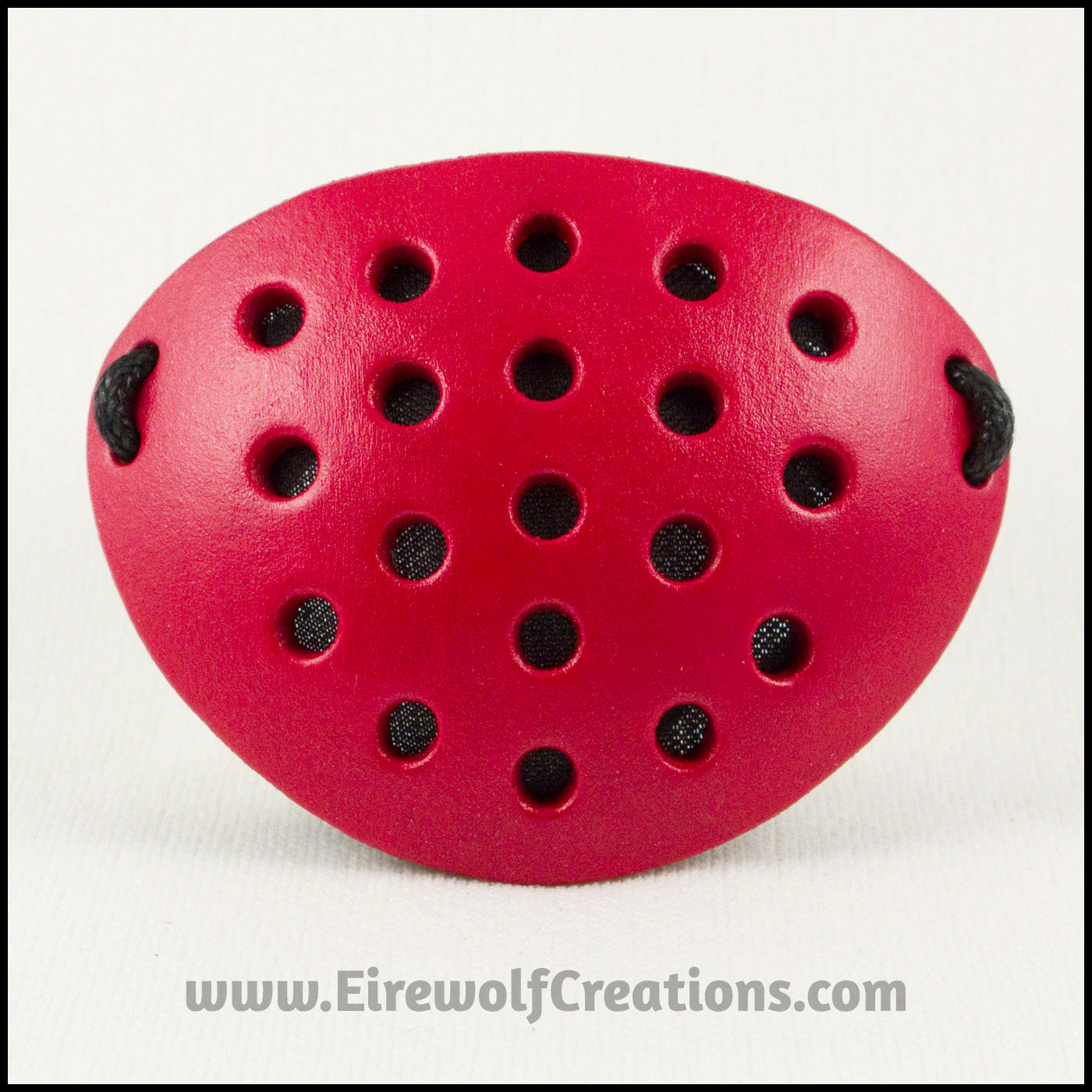 See-Through Perforated handmade leather eye patch with an industrial look for pirate cosplay masquerade costume or larp