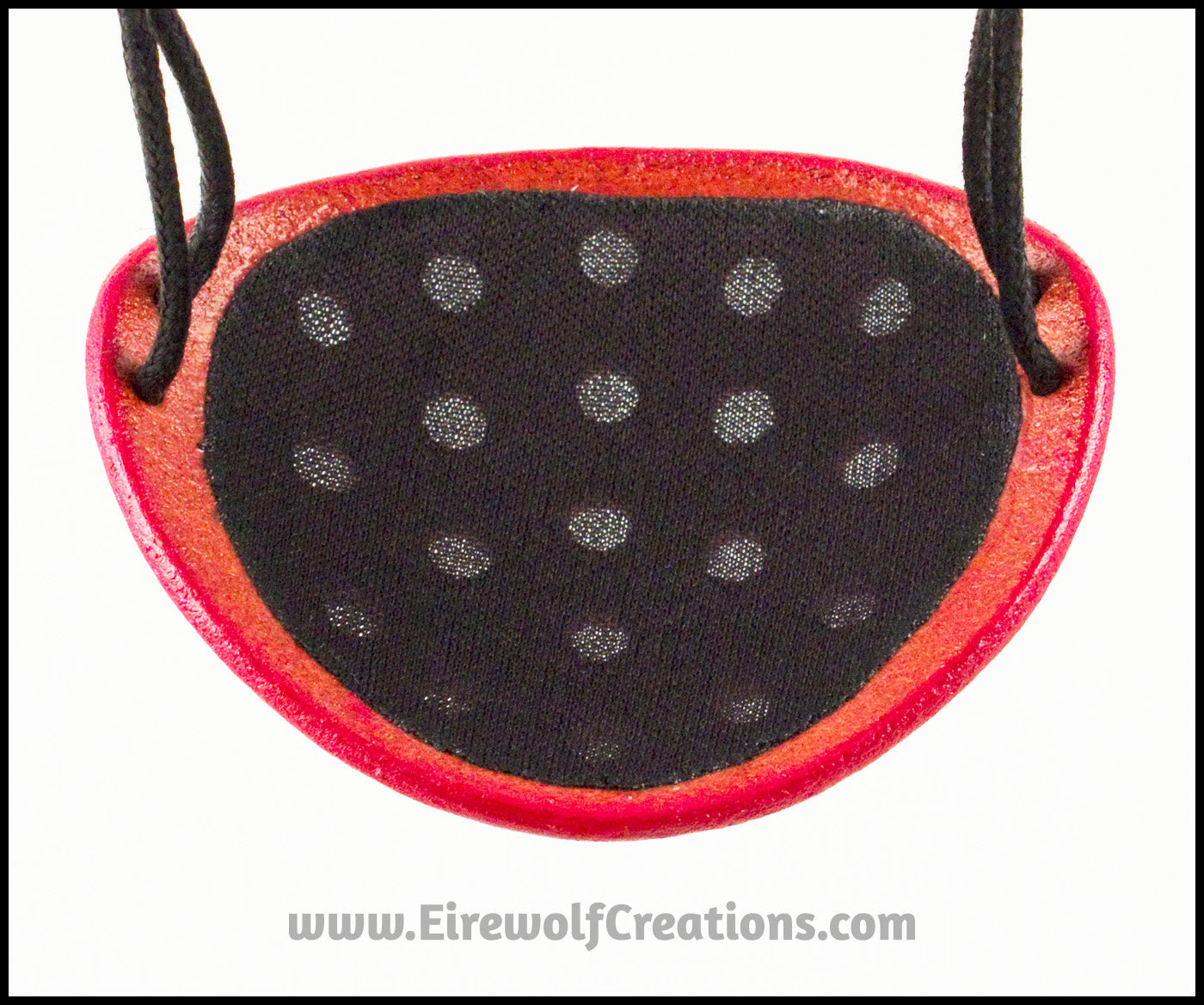 See-Through Perforated handmade leather eye patch with an industrial look for pirate cosplay masquerade costume or larp