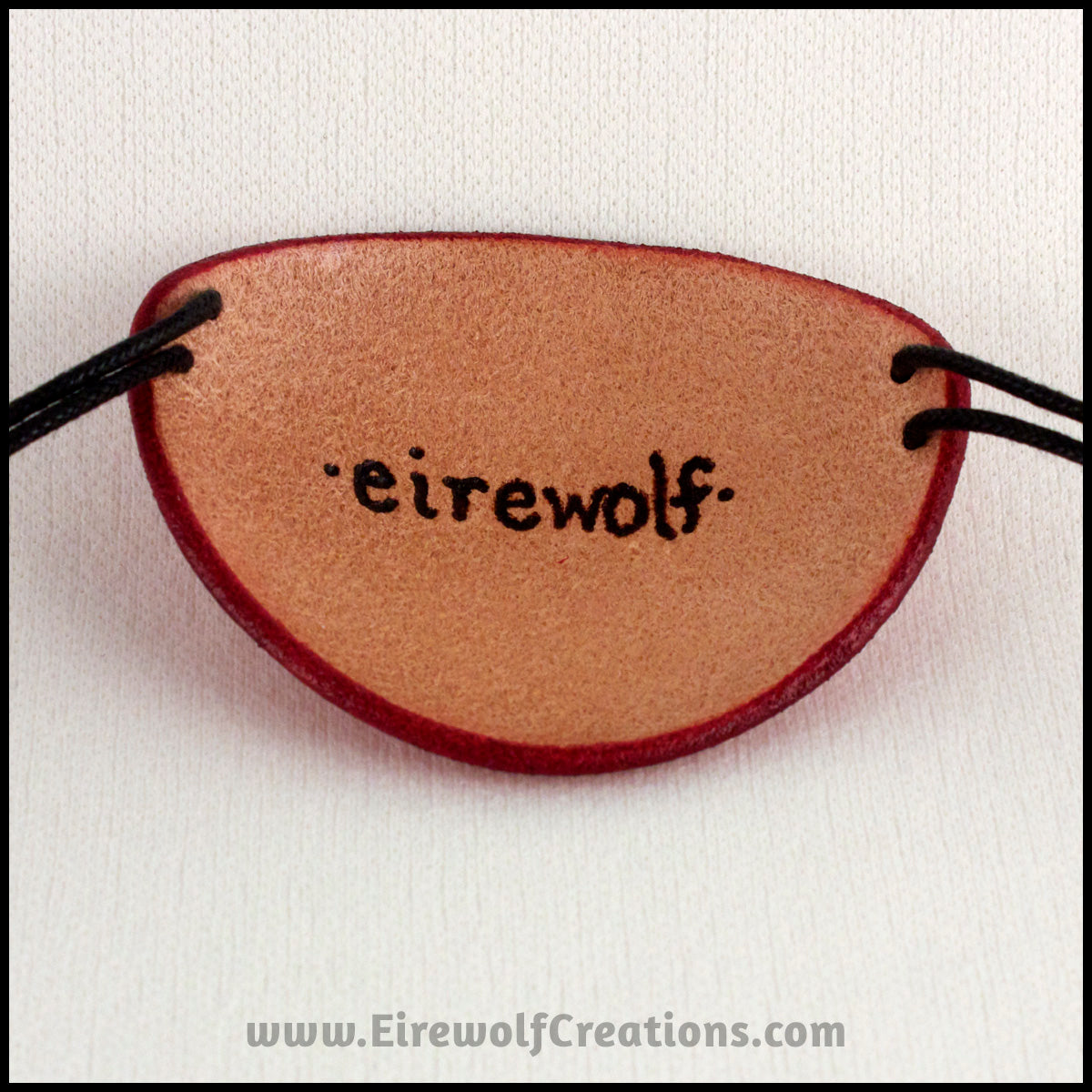 Burtonesque Spiral Pirate Eye Patch red and black leather cosplay costume masquerade Halloween