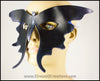 Blue Black Butterfly handmade leather masquerade mask for Halloween costume, Mardi Gras, masquerade wedding, LARP, lepidopterists