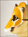 Lioness mask, handmade leather lion wild cat mask for Halloween, Lion King theater, Mardi Gras, masquerade costume