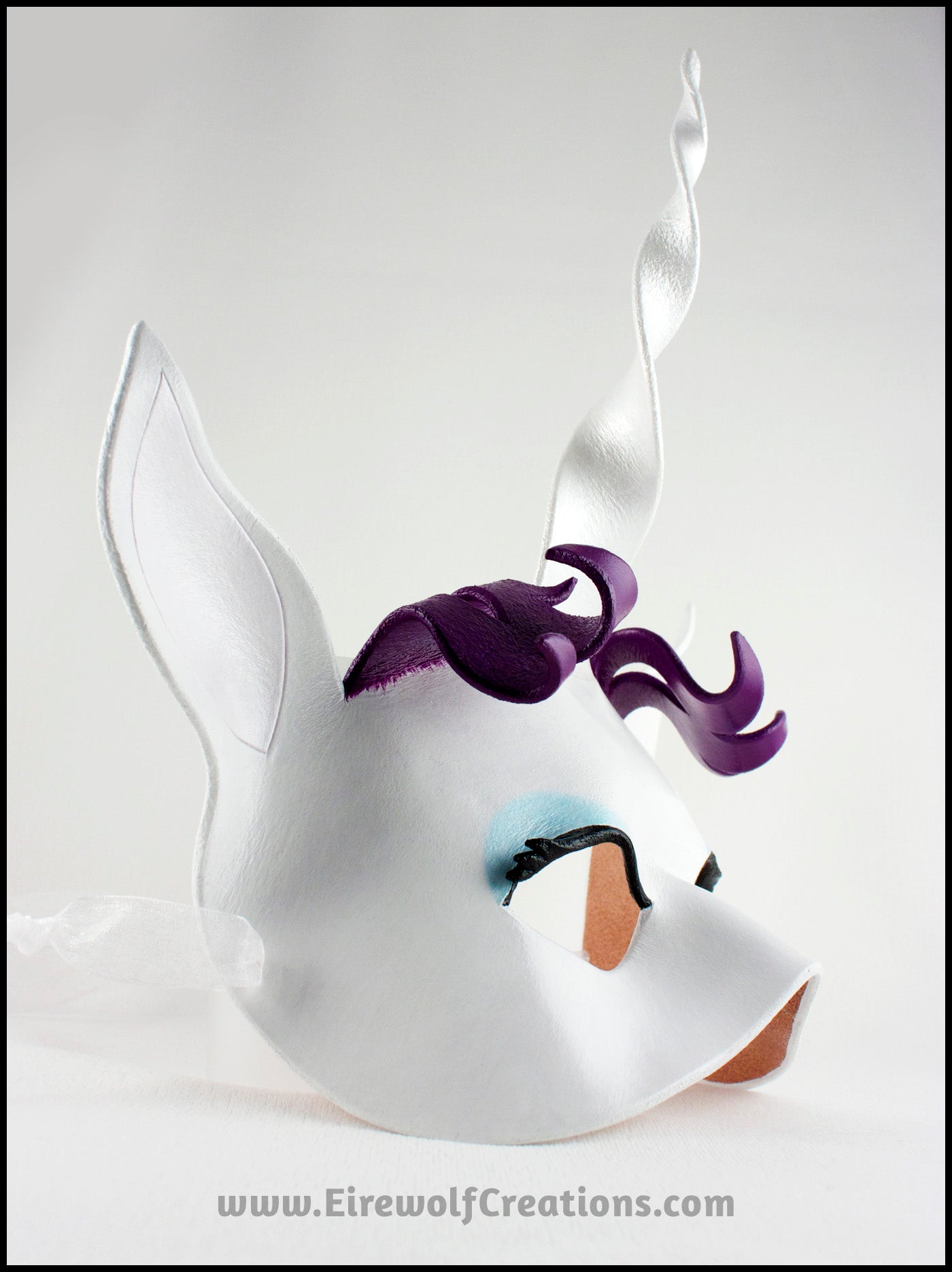 Masked Rarity Mlp Rarity cartoon unicorn mask, handmade leather my little pony brony cos ...