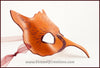 Ginger Gryphon mask, handmade leather masquerade costume larp Halloween Mardi Gras griffin griffon hippogriff