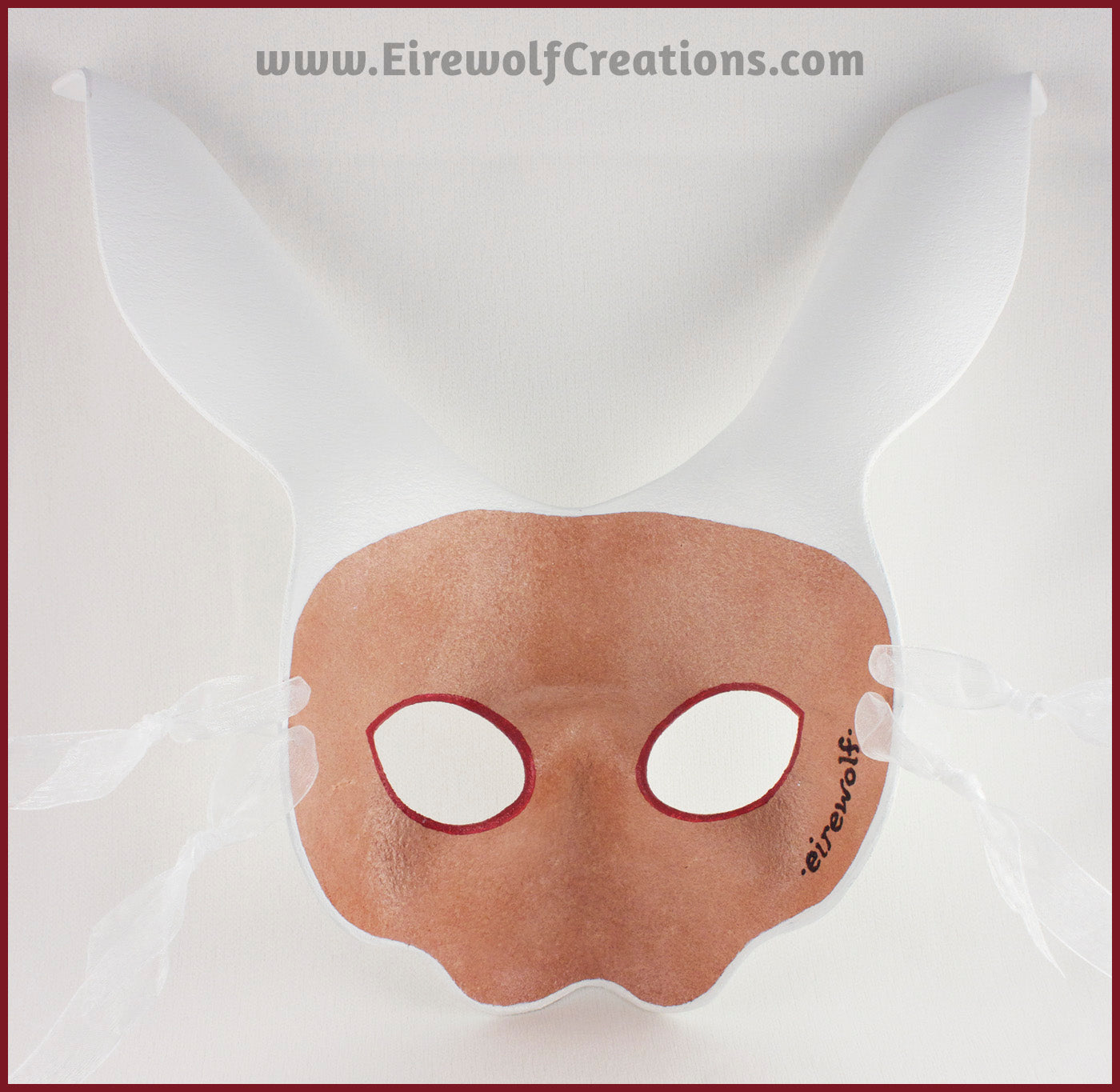 White Color Rabbit Mask White Rabbit Masquerade Mask