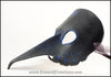 Raven mask leather crow masquerade costume Halloween Mardi Gras Trickster larp black bird